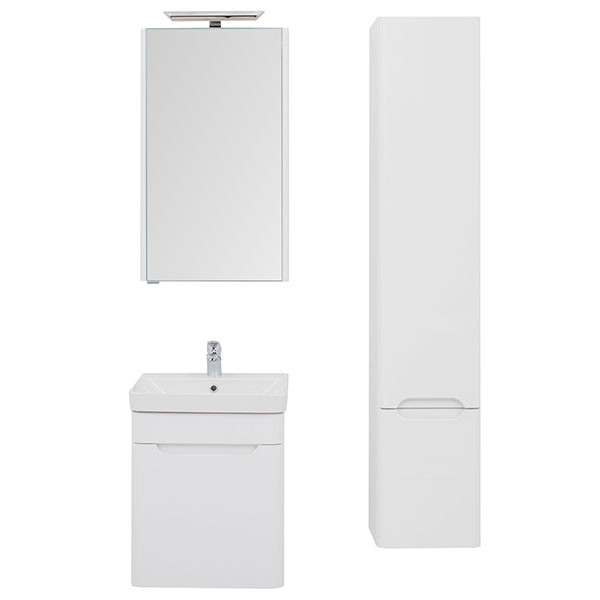 Тумба под раковину Aquanet София 50 201745 подвесная Белый глянец МДФ / ЛДСП