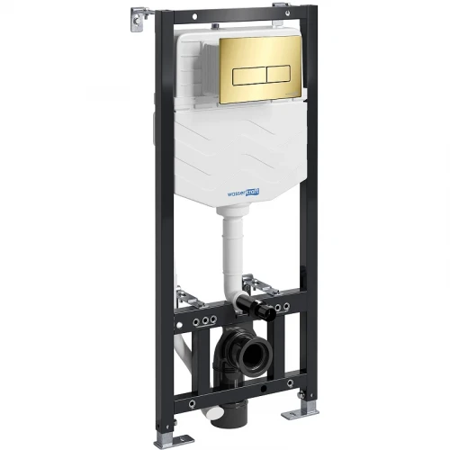Инсталляция WasserKRAFT Aller 10TLT.010.ME.PG03 для унитаза с клавишей смыва Золото нержавеющая сталь