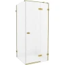 Душевой уголок New Trendy Avexa Gold 90х100 R EXK-1747 профиль Брашированное золото стекло прозрачное