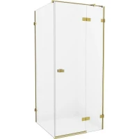 Душевой уголок New Trendy Avexa Gold 90х100 R EXK-1747 профиль Брашированное золото стекло прозрачное