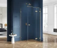 Душевой уголок New Trendy Avexa Gold 90х100 R EXK-1747 профиль Брашированное золото стекло прозрачное