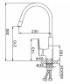 Смеситель для кухни Frap F4453-02 Оранжевый латунь
