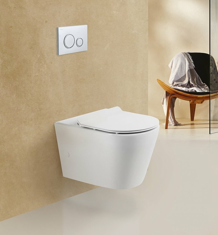 Унитаз BelBagno Flay-R BB053CHR подвесной без сиденья фаянс подвесной