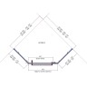 Душевой уголок RGW Hotel HO-084Gb 90x90 350608499-016 профиль Золото брашированное стекло прозрачное