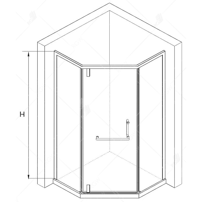 Душевой уголок RGW Hotel HO-084Gb 90x90 350608499-016 профиль Золото брашированное стекло прозрачное