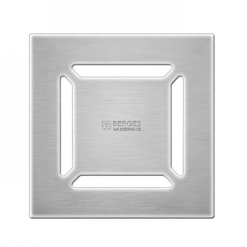 Душевой трап Berges Platz Norma 100x100 090058 с решеткой Хром матовый