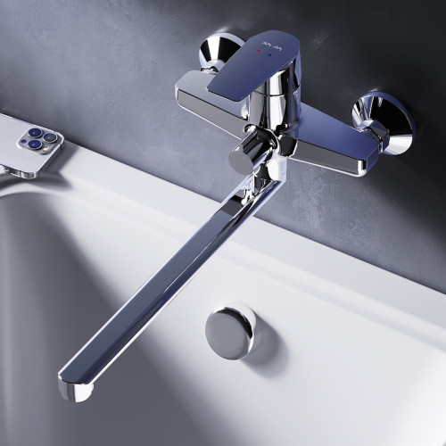 Смеситель для ванны AM.PM Gem F90A90000 универсальный Хром латунь на стену