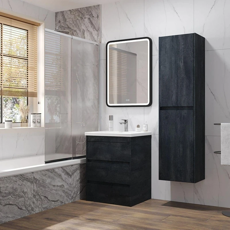 Тумба под раковину Art&Max Family M 58 FAMILY-M-580-3C-PIA-HC цвет Угольный камень