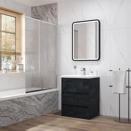 Тумба под раковину Art&Max Family M 58 FAMILY-M-580-3C-PIA-HC цвет Угольный камень