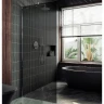 Душевая перегородка Maybah Glass MGD-693-5ш 890x1950 в широком профиле Хром матовый стекло графитовое