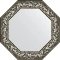 Зеркало Evoform Octagon 69х69 BY 3833 в багетной раме - Византия серебро 99 мм стекло