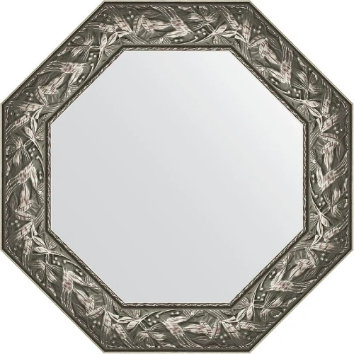 Зеркало Evoform Octagon 69х69 BY 3833 в багетной раме - Византия серебро 99 мм стекло