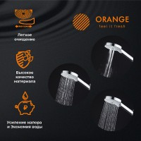 Душевой гарнитур Orange O-Shower OS802cr Хром нержавеющая сталь на стену