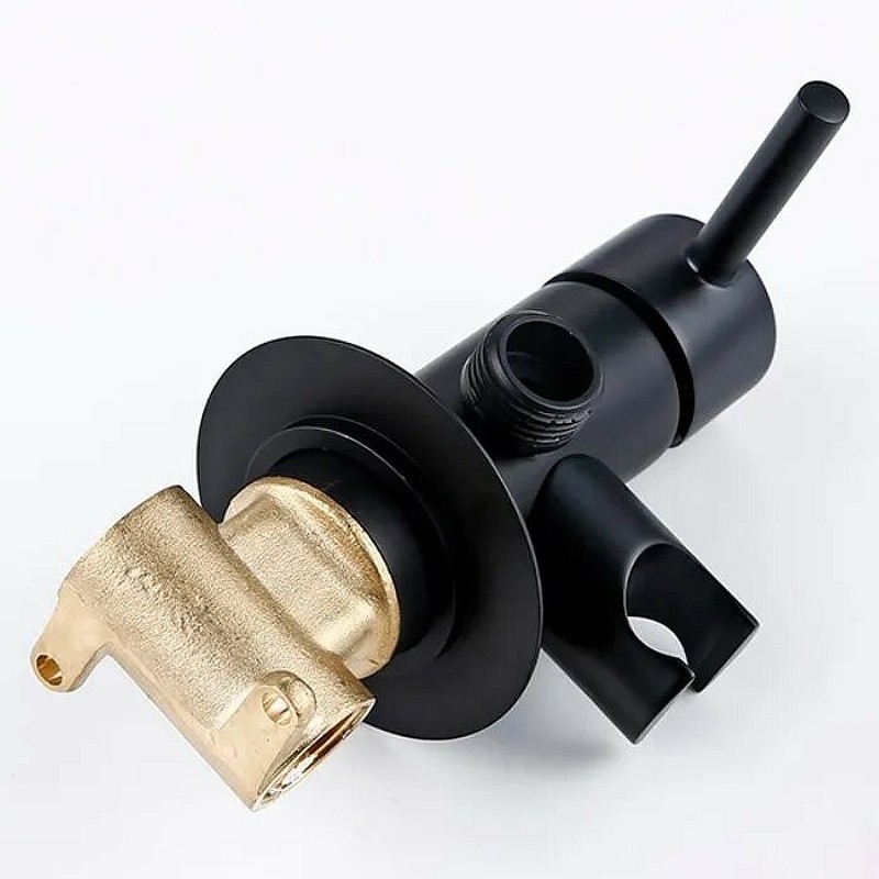 Гигиенический душ со смесителем Frap F7505-6 Черный матовый латунь встраиваемый