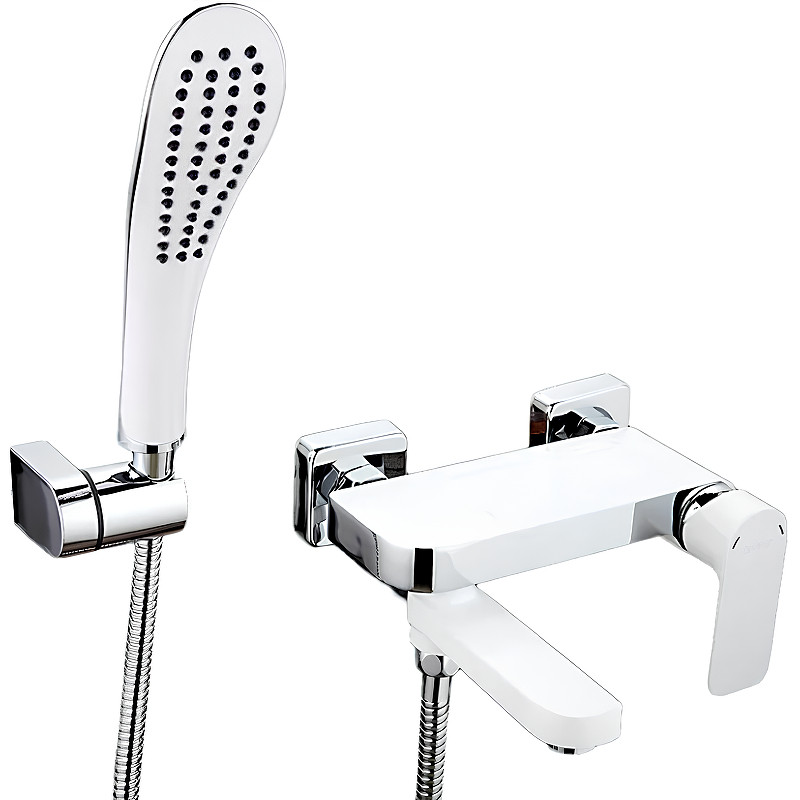 Смеситель для ванны Gappo G48 G3248 Белый Хром латунь на стену