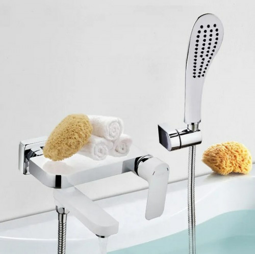 Смеситель для ванны Gappo G48 G3248 Белый Хром латунь на стену