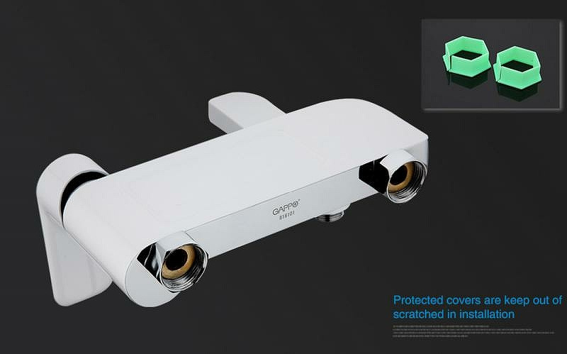 Смеситель для ванны Gappo G48 G3248 Белый Хром латунь на стену