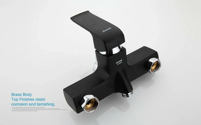 Смеситель для ванны Gappo G50 G2250 универсальный Черный матовый латунь на стену