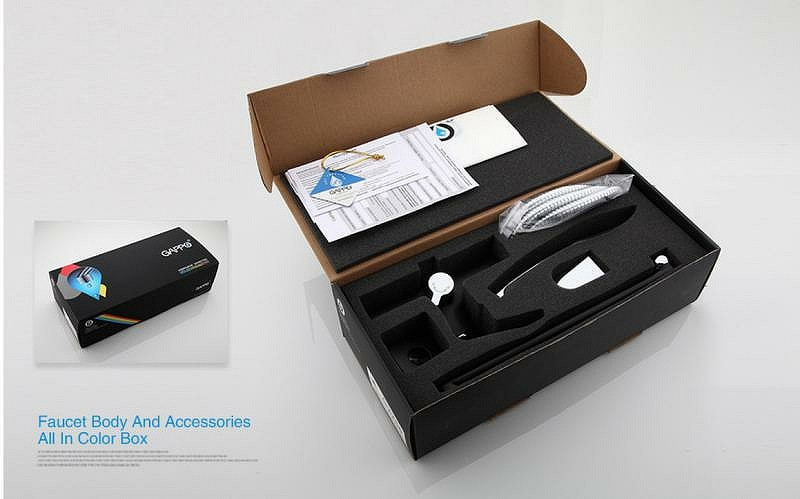 Смеситель для ванны Gappo G50 G2250 универсальный Черный матовый латунь на стену