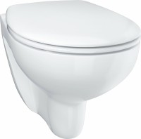 Комплект унитаза с инсталляцией Grohe Solido Compact 39586000 с сиденьем Микролифт и клавишей смыва Хром фарфор подвесной