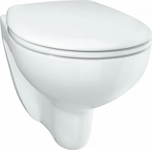 Комплект унитаза с инсталляцией Grohe Solido Compact 39586000 с сиденьем Микролифт и клавишей смыва Хром фарфор подвесной