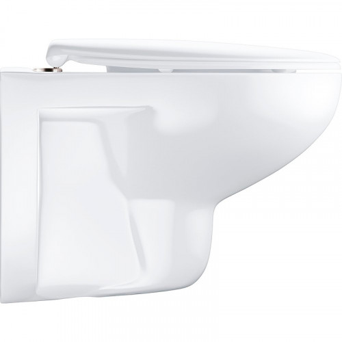 Комплект унитаза с инсталляцией Grohe Solido Compact 39586000 с сиденьем Микролифт и клавишей смыва Хром фарфор подвесной