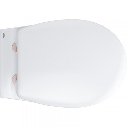 Комплект унитаза с инсталляцией Grohe Solido Compact 39586000 с сиденьем Микролифт и клавишей смыва Хром фарфор подвесной