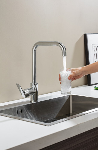 Смеситель для кухни Aquatek Вега AQ1081CR Хром латунь