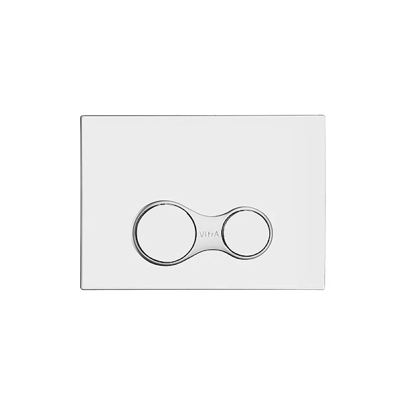 Комплект унитаза с инсталляцией Vitra Integra Round 9856B003-7205 с сиденьем Микролифт и клавишей смыва Хром глянцевый фарфор подвесной
