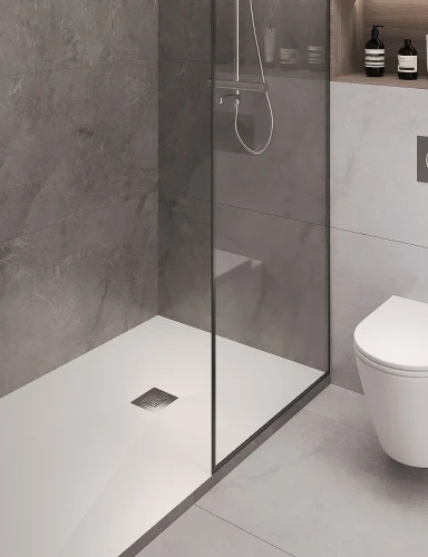 Душевой поддон из искусственного камня Stpool Lite 100х80 1237478 White Matt