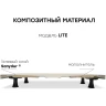 Душевой поддон из искусственного камня Stpool Lite 100х80 1237478 White Matt