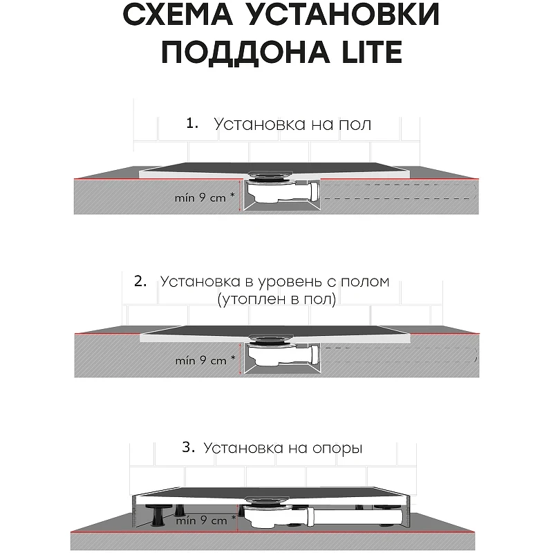 Душевой поддон из искусственного камня Stpool Lite 100х80 1237478 White Matt