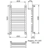 Водяной полотенцесушитель Ника Trapezium ЛТ (Г2) ВП 100/40 с полкой Хром нержавеющая сталь