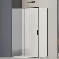 Душевой уголок Vincea Soft 2 130x90 VSR-3SO29013CLB профиль Черный стекло прозрачное