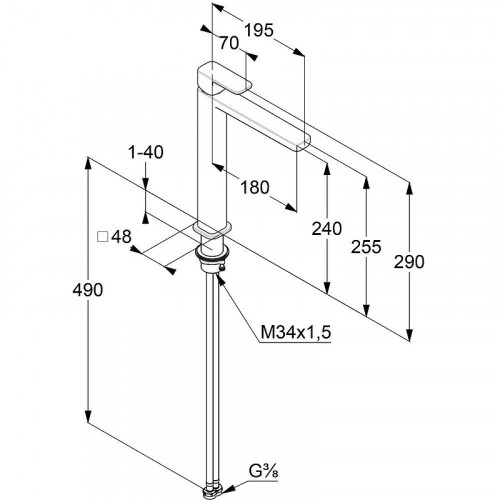 Смеситель для раковины Kludi Renon 42298N075 Золото брашированное