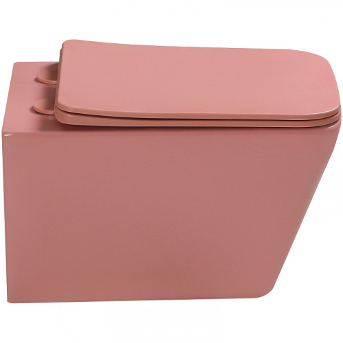 Унитаз SantiLine SL-5007P подвесной Персиковый матовый с сиденьем Микролифт фаянс подвесной