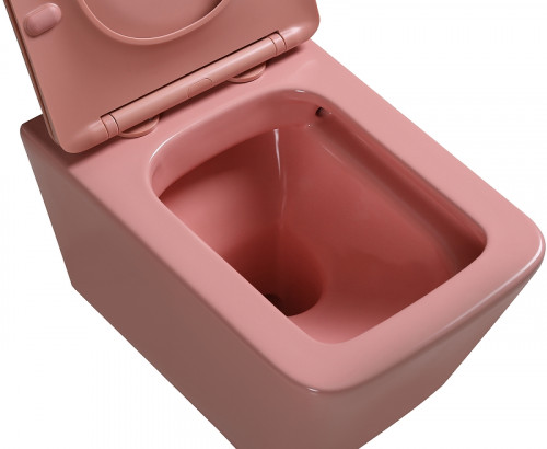 Унитаз SantiLine SL-5007P подвесной Персиковый матовый с сиденьем Микролифт фаянс подвесной