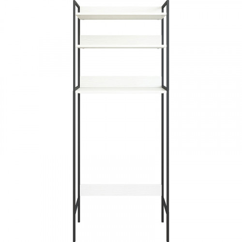 Стеллаж Sanflor 64 82613186 над сантехникой Черный муар Белый муар МДФ / ЛДСП