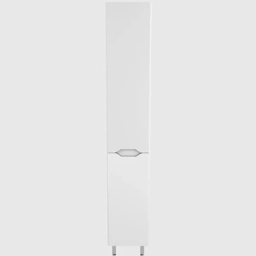 Шкаф пенал Style Line Марелла 30 L Люкс Plus СС-00002445 с бельевой корзиной Белый матовый антискрейтч МДФ / ЛДСП