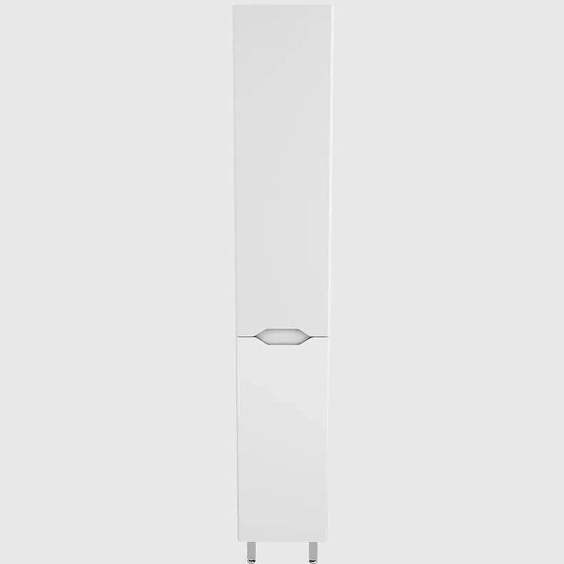 Шкаф пенал Style Line Марелла 30 L Люкс Plus СС-00002445 с бельевой корзиной Белый матовый антискрейтч МДФ / ЛДСП
