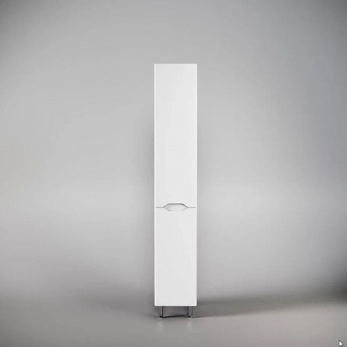 Шкаф пенал Style Line Марелла 30 L Люкс Plus СС-00002445 с бельевой корзиной Белый матовый антискрейтч МДФ / ЛДСП