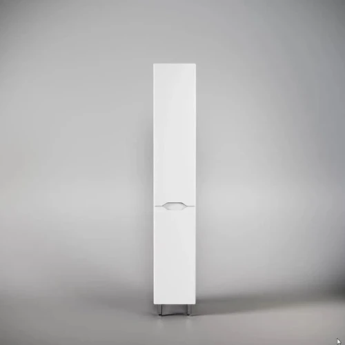 Шкаф пенал Style Line Марелла 30 L Люкс Plus СС-00002445 с бельевой корзиной Белый матовый антискрейтч МДФ / ЛДСП