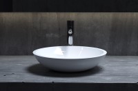 Раковина-чаша Salini Callista 37 105 1101205SM Белая матовая искусственный камень (литьевой мрамор) накладная