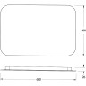 Зеркало Defesto Opti 60x40 DF 2812RH с подсветкой 17W-3000К/ИК - выключатель/Теплый белый свет