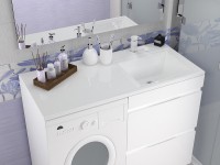 Раковина Stella Polar Мадлен 105 R SP-00001368 с местом под стиральную машину Белая