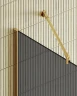 Душевая перегородка Maybah Glass MGD-687-3ш 1190х1950 в широком профиле Золото стекло графитовое матовое