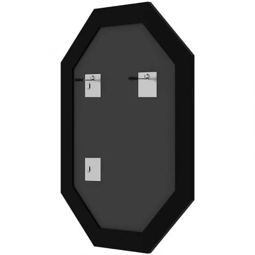Зеркало Evoform Octagon 74x54 BY 7442 в багетной раме - Белая кожа с хромом 78 мм стекло