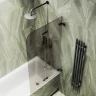 Шторка для ванны Maybah Glass MGV-575-6 515х1400 складная 2 секции Черный стекло бронзовое матовое