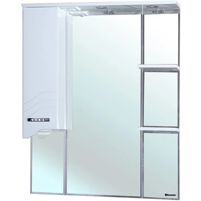 Зеркало со шкафом Bellezza Дрея 85 L 4611314002015 с подсветкой L Белое МДФ / ЛДСП