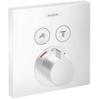 Смеситель для душа Hansgrohe ShowerSelect 15763700 с термостатом Белый матовый латунь встраиваемый